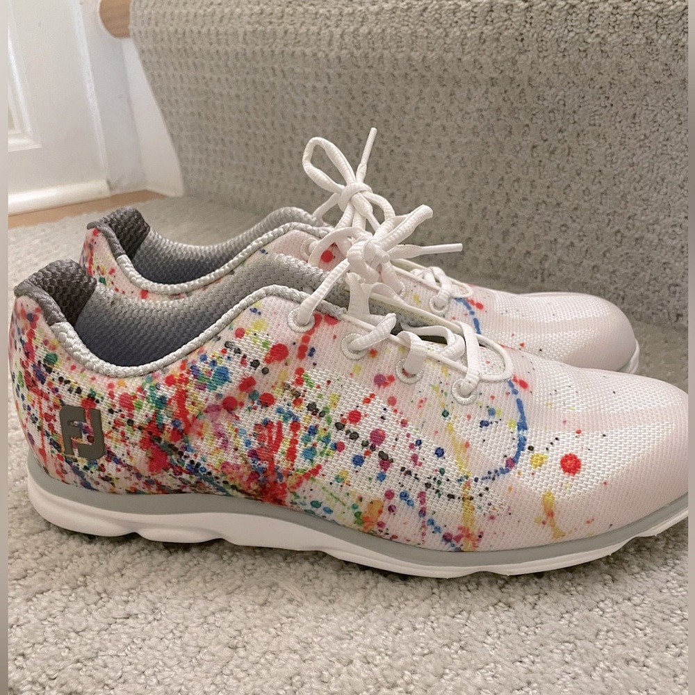FootJoy Women's emPOWER Golf Shoes Paint Splatter - Size 9 - Like New